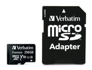 Gyártó: <span class='dk-excerpt-value'>VERBATIM</span>
Katalóguskód: <span class='dk-excerpt-value'>496A5</span> Memóriakártya, microSDXC, 256GB CL10/U1, 90/10 MB/s, adapter, VERBATIM "Premium"