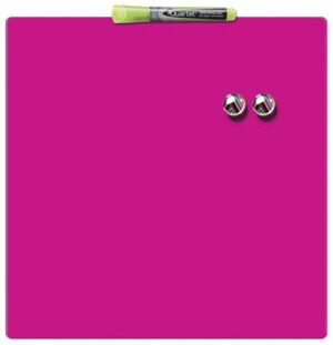 Üzenőtábla, mágneses, írható, rózsaszín, 36x36 cm, REXEL - Bécsi Irodaker