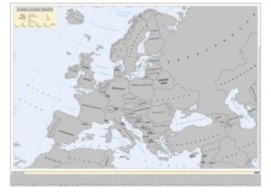 Gyártó: <span class='dk-excerpt-value'>STIEFEL</span> Kaparós Európa országai térkép, 78x57 cm, STIEFEL, arany bevonat