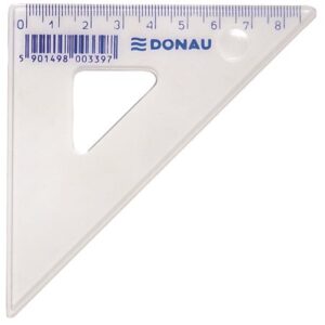 Gyártó: <span class='dk-excerpt-value'>DONAU</span> Háromszög vonalzó, műanyag, 45°, 8,5 cm, DONAU