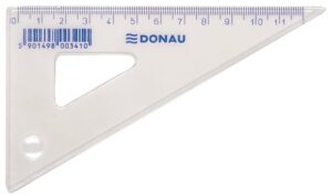 Gyártó: <span class='dk-excerpt-value'>DONAU</span> Háromszög vonalzó, műanyag, 60°, 12 cm, DONAU