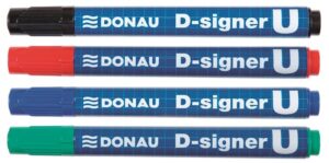 Gyártó: <span class='dk-excerpt-value'>DONAU</span> Alkoholos marker, 2-4 mm, kúpos, DONAU "D-signer U", fekete