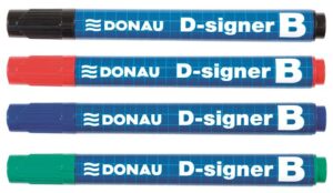 Gyártó: <span class='dk-excerpt-value'>DONAU</span> Táblamarker, 2-4 mm, kúpos, DONAU "D-signer B", kék