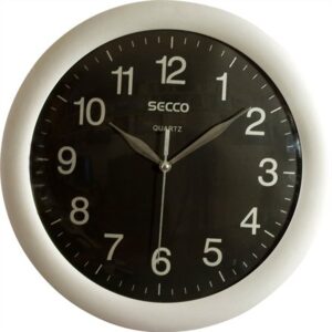 Gyártó: <span class='dk-excerpt-value'>SECCO</span> Falióra, 30 cm, SECCO "Sweep Second", ezüst/fekete