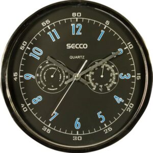 Gyártó: <span class='dk-excerpt-value'>SECCO</span> Falióra, 30,5 cm, páratartalom mérővel, hőmérővel SECCO, króm színű