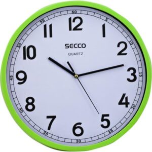 Gyártó: <span class='dk-excerpt-value'>SECCO</span> Falióra, 29,5 cm, SECCO, zöld keret