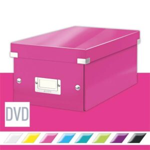 DVD-doboz, LEITZ "Click&Store", rózsaszín - Bécsi Irodaker