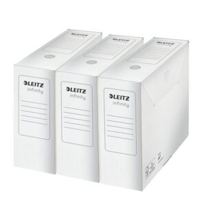 Gyártó: <span class='dk-excerpt-value'>LEITZ</span> Archiválódoboz, A4, 100 mm, LEITZ "Infinity", fehér
