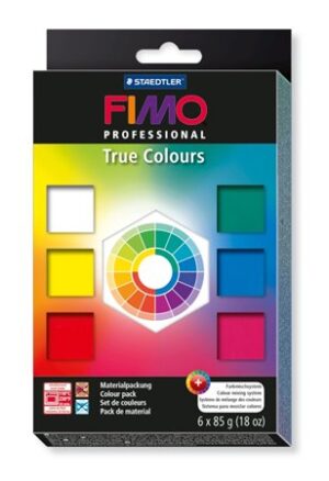 Gyártó: <span class='dk-excerpt-value'>FIMO</span> Gyurma készlet, 6x85 g, égethető, FIMO "Professional True Colours", 6 különböző szín