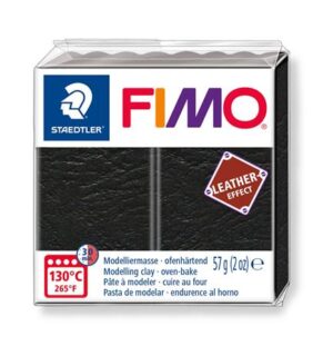 Gyártó: <span class='dk-excerpt-value'>FIMO</span> Gyurma, 57 g, égethető, FIMO "Leather Effect", fekete