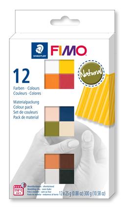 Gyártó: <span class='dk-excerpt-value'>FIMO</span> Gyurma, készlet, 12x25 g, égethető, FIMO "Soft Natural", 12 különböző szín