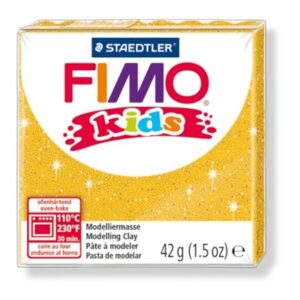 Gyártó: <span class='dk-excerpt-value'>FIMO</span> Gyurma, 42 g, égethető, FIMO "Kids", glitteres arany