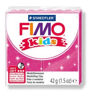 Gyártó: <span class='dk-excerpt-value'>FIMO</span> Gyurma, 42 g, égethető, FIMO "Kids", glitteres rózsaszín