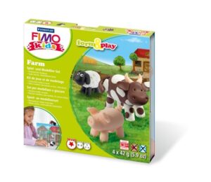 Gyártó: <span class='dk-excerpt-value'>FIMO</span> Gyurma készlet, 4x42 g, égethető, FIMO "Kids Form & Play", farm