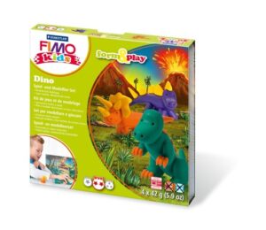 Gyártó: <span class='dk-excerpt-value'>FIMO</span> Gyurma készlet, 4x42 g, égethető, FIMO "Kids Form & Play", dínók