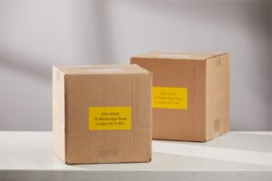 Etikett, LW nyomtatóhoz, 54x101 mm, 220 db etikett, DYMO, sárga - Bécsi Irodaker