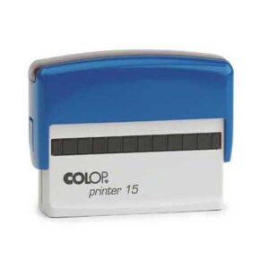 Bélyegző, COLOP "Printer 15", kék párnával - Bécsi Irodaker