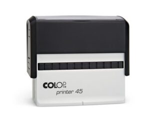 Bélyegző, COLOP "Printer 45", kék párnával - Bécsi Irodaker