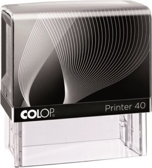 Gyártó: <span class='dk-excerpt-value'>COLOP</span> Bélyegző, COLOP "Printer IQ 40" fekete ház - fekete párnával