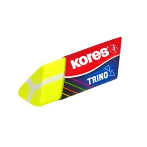 Gyártó: <span class='dk-excerpt-value'>KORES</span> Radír, KORES "Trino", vegyes neon színek
