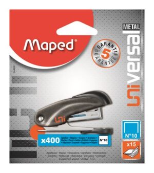 Gyártó: <span class='dk-excerpt-value'>MAPED</span> Tűzőgép, No. 10, 15 lap, MAPED "Mini Universal Metal"