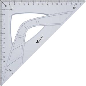 Gyártó: <span class='dk-excerpt-value'>MAPED</span> Háromszög vonalzó, műanyag, 45°, 26 cm, MAPED "Geometric"