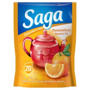 Gyártó: <span class='dk-excerpt-value'>SAGA</span> Gyümölcstea, 20x1,7 g, SAGA, narancs