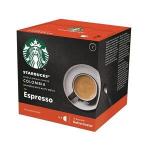 Gyártó: <span class='dk-excerpt-value'>STARBUCKS</span>
Katalóguskód: <span class='dk-excerpt-value'>74B3</span>
Csomagolási egység: <span class='dk-excerpt-value'>12 db</span> Kávékapszula, 12 db, STARBUCKS by Dolce Gusto®, "Espresso Colombia Medium Roast"