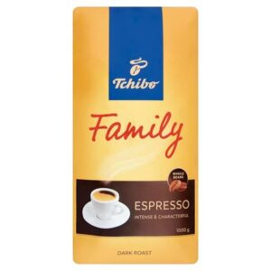Gyártó: <span class='dk-excerpt-value'>TCHIBO</span>
Katalóguskód: <span class='dk-excerpt-value'>41A5</span> Kávé, pörkölt, szemes, 1000 g, TCHIBO "Family Espresso"