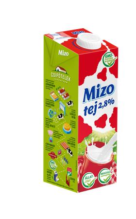 Tartós tej, visszazárható dobozban, 2,8%, 1 l, MIZO - Bécsi Irodaker