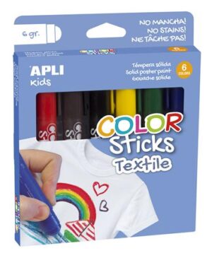 Gyártó: <span class='dk-excerpt-value'>APLI</span>
Csomagolási egység: <span class='dk-excerpt-value'>6 db</span> Textilfestő kréta, kitekerhető, APLI "Color sticks", 6 különböző szín