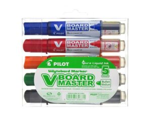 Gyártó: <span class='dk-excerpt-value'>PILOT</span>
Csomagolási egység: <span class='dk-excerpt-value'>5 db</span> Táblamarker készlet, 2,3 mm, kúpos, PILOT "V-Board Master", 5 különböző szín