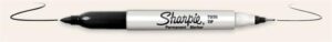 Gyártó: <span class='dk-excerpt-value'>SHARPIE</span> Alkoholos marker, kúpos, kétvégű, SHARPIE "Twin Tip", fekete