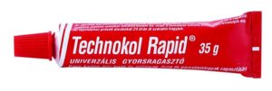Ragasztó, folyékony, 35 g, TECHNOKOL "Rapid", piros - Bécsi Irodaker