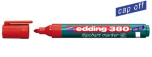 Gyártó: <span class='dk-excerpt-value'>EDDING</span> Flipchart marker, 1,5-3 mm, kúpos, EDDING "380", piros