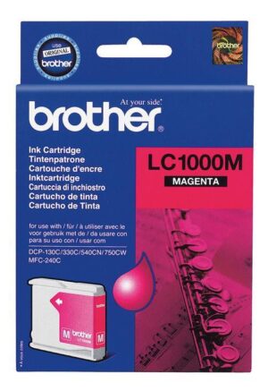 LC1000M Tintapatron DCP 330C, 540CN, 240C nyomtatókhoz, BROTHER, magenta, 400 oldal - Bécsi Irodaker