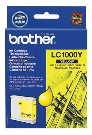 LC1000Y Tintapatron DCP 330C, 540CN, 240C nyomtatókhoz, BROTHER, sárga, 400 oldal - Bécsi Irodaker