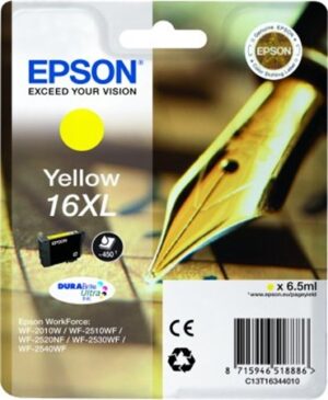 Gyártó: <span class='dk-excerpt-value'>EPSON</span> T16344010 Tintapatron Workforce WF2540WF nyomtatóhoz, EPSON, sárga, 6,5ml