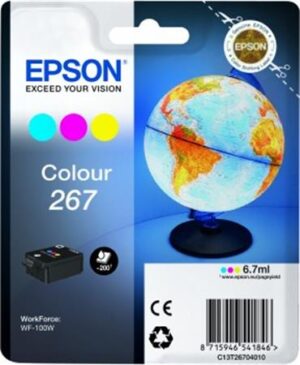 Gyártó: <span class='dk-excerpt-value'>EPSON</span> T2670 Tintapatron WorkForce WF-100W nyomtatóhoz, EPSON, színes, 6,7ml