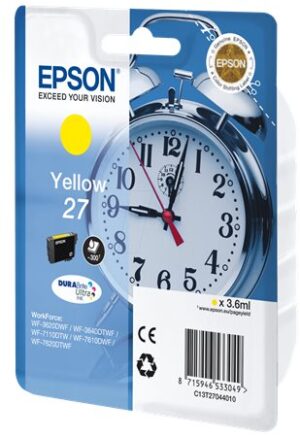 Gyártó: <span class='dk-excerpt-value'>EPSON</span> T27044010 Tintapatron Workforce 3620DWF,7110DTW sorozat nyomtatókhoz, EPSON, sárga, 3,6 ml