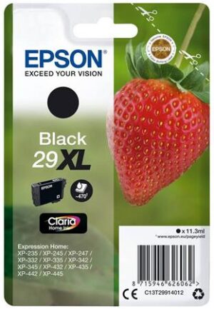 Gyártó: <span class='dk-excerpt-value'>EPSON</span> T29914012 Tintapatron XP245 nyomtatóhoz, EPSON, fekete, 11,3ml
