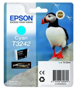 Gyártó: <span class='dk-excerpt-value'>EPSON</span> T3242 Tintapatron SureColor SC-P400 nyomtatóhoz, EPSON, cián, 14ml