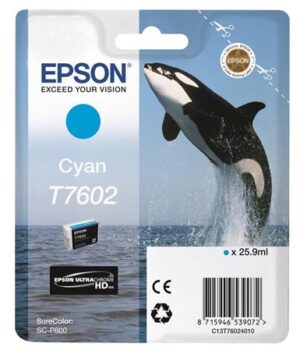 Gyártó: <span class='dk-excerpt-value'>EPSON</span> T76024010 Tintapatron SureColor SC-P600 nyomtatóhoz, EPSON, cián, 25,9 ml