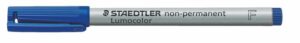 Gyártó: <span class='dk-excerpt-value'>STAEDTLER</span> Alkoholmentes marker, OHP, 0,6 mm, STAEDTLER "Lumocolor® 316 F", kék