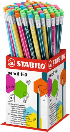 Gyártó: <span class='dk-excerpt-value'>STABILO</span>
Csomagolási egység: <span class='dk-excerpt-value'>72 db</span> Grafitceruza radírral display, HB, hatszögletű, STABILO "Pencil 160"