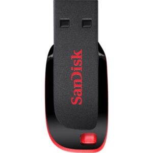 Gyártó: <span class='dk-excerpt-value'>SANDISK</span> Pendrive, 128GB, USB 2.0, SANDISK "Cruzer Blade", fekete-piros
