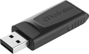 Pendrive, 128GB, USB 2.0, VERBATIM "Slider", fekete - Bécsi Irodaker