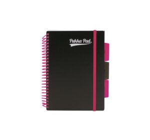 Gyártó: <span class='dk-excerpt-value'>PUKKA PAD</span> Spirálfüzet, A5, vonalas, 100 lap, PUKKA PAD, "Neon black project book"