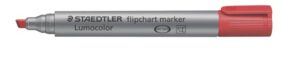 Gyártó: <span class='dk-excerpt-value'>STAEDTLER</span> Flipchart marker, 2,5 mm, vágott, STAEDTLER "Lumocolor 356 B", piros