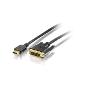 Gyártó: <span class='dk-excerpt-value'>EQUIP</span> HDMI - DVI-D kábel, aranyozott, 3 m, EQUIP
